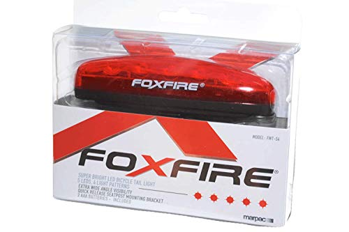 FOXFIRE FWT54-R Широк Опашка Лајт За Велосипедист, Супер Светла Широка Опашка Светлина, 4 Флеш Модели, Видливи Во Текот На 1/2 Милја, Црвено