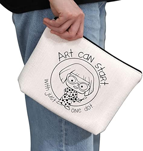 G2tup Уметност Љубовник Подарок Сликар Подарок Уметник Yayoi  Kusama Инспириран Козметички Торба Уметност Може Да Започне Со Само Една Точка