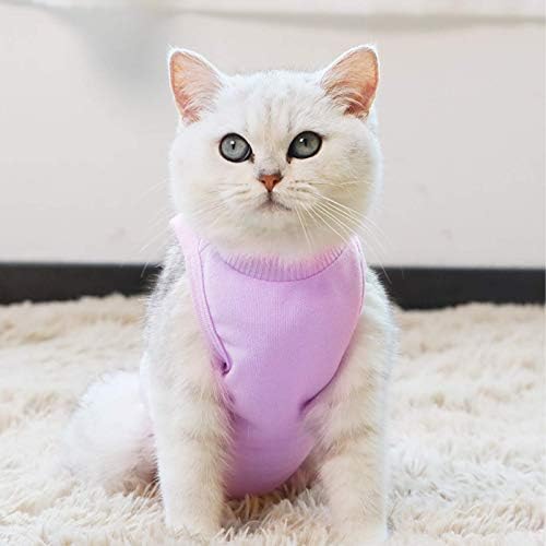 Torjoy Kitten Oneies, костум за обновување на мачки за абдоминални рани или заболувања на кожата, по операцијата, носете рани против лижење,