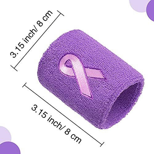 12 Пакет Нараквици За Свесност За Рак На Дојка Масовно Розова Лента Ленти За Потење За Момчиња Мажи И Жени, Кошаркарски Бејзбол Трчање