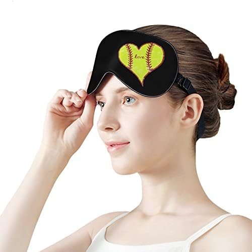 Loveубов со мекобол маска маска за спиење со прилагодлива лента меко око затемнување за затемнување за следење за патување релаксирајте