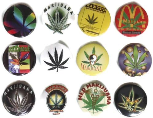 Марихуана марихуана трева #6 Прекрасен квалитет на лотарија 12 Нов пински копче 1,25 “