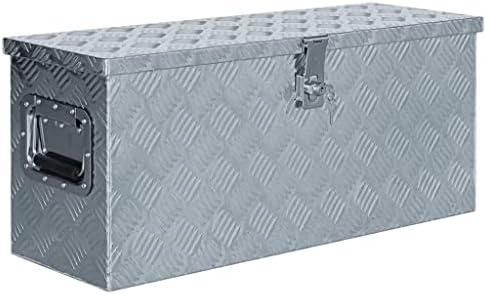 Кумизо Алуминиумска Кутија 30.1 x10. 4 x13 Сребрена Сребрена Алатка За Складирање &засилувач; Организација-Алатка Кутии