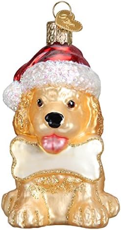 Божиќни украси на стариот свет: стакло за збирка кучиња стакло разнесени украси за новогодишна елка, olоли кученце