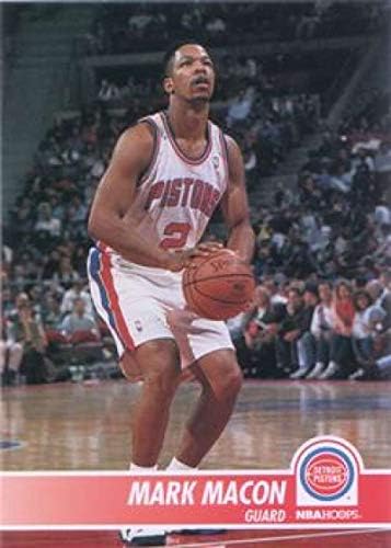 1994-95 НБА-обрачи серија 161 Марк Макон Детроит Пистонс Официјална картичка за трговија со кошарка направена од Skybox