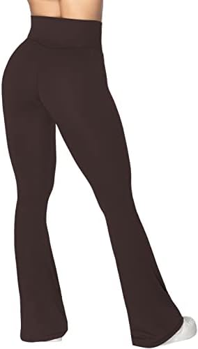 Сонцел Флејл хеланки, кросовер јога панталони со контрола на стомакот, високи и широки нозе