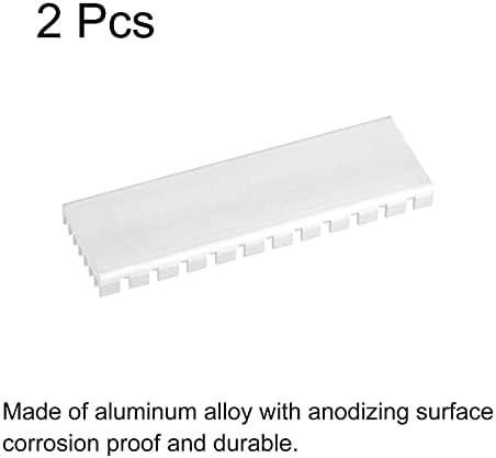 Меканиксот алуминиумски влошки за дисипација на греење 70x22x6mm со изрез за M.2, за 2280 SSD Silver Tone Pack од 2