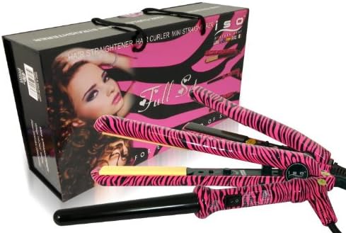 ИСО професионални алатки за коса: Комплетен сет за стајлинг „Топла розова зебра