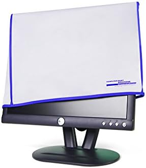 Компјутер монитор на прашина за прашина за рамен панел LCD-силки мазен анти-статички винил со сина трим