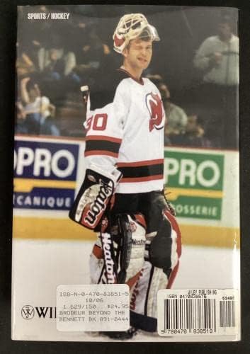 Мартин Бродур потпиша книга надвор од хокејскиот хокеј NJујорк Autograph JSA NHL - NHL автограмираше разни предмети