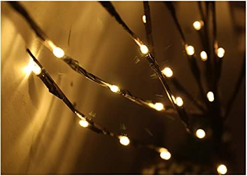 Maotopcom Осветлување гранки за гранки Декоративни светла кафеава завиткана осветлена, топла бела 20 LED 30 инчи завиткани осветлени гранки