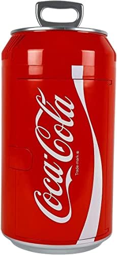 Coolatron Coca-Cola Пренослив 8 Може Термоелектричен Мини Фрижидер 5.4 L/ 5.7 Квартови Капацитет, 12v DC/110v AC Кулер за дома, кабина, пиво, пијалоци, закуски, нега на кожа, козметика, л