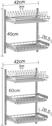 Jahh 2/3 нивоа мултифункционални садови за садови за прибор за јадење за сушење решетката од не'рѓосувачки челик одводнувач