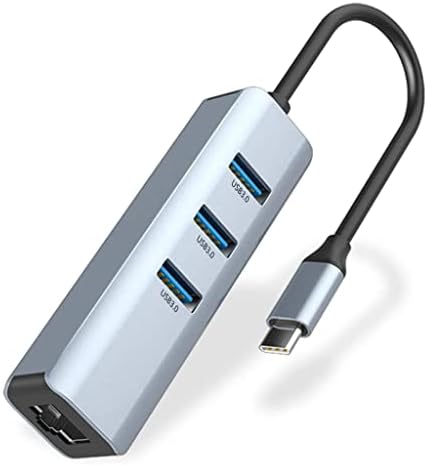 USB Hubs USB 3.0 Hub Тип Ц До Етернет Мрежен Адаптер 1000 Mbps RJ45 USB-c 4 во 1 со 3 USB 3.0 USB Сплитер