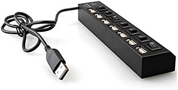 7 Порти HI-Speed USB 2.0 Центар Мулти-Приклучок Приклучок Дизајн Со Прекинувач