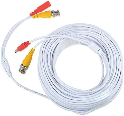 PkPower 50ft Бела BNC Видео моќна жица жица за LOREX LHV828 LHV16212 CAMBAL CAMEAME