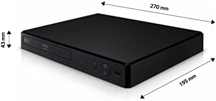 LG BP350 Blu-ray Диск &засилувач; Двд Плеер Целосна HD 1080p Зголемување На Резолуцијата Со Стриминг Услуги, Вграден Wi-Fi, HDMI