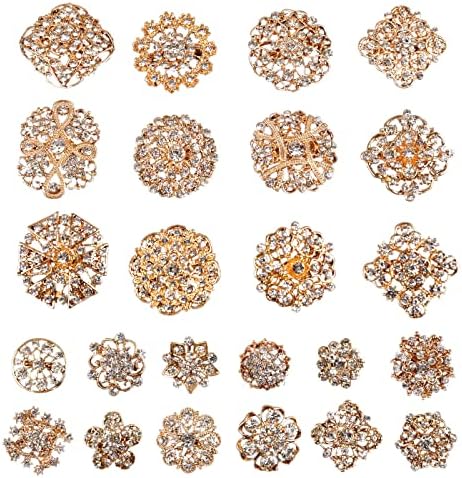 Среќни монети собрани ринстони кристални брошеви поставени легури гроздобер пеперутка злато сребро брош иглички за свадбени букети за занаетчиски занаетчиски за