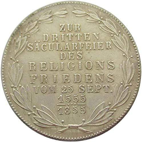 Германија 5 Марк 1855 Странски Копија Бакар Комеморативни Монети