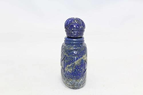 Раџански скапоцени камења рачно изработено шише со парфеми Природно сино лапис лазули Камен рака Гравеј LP18