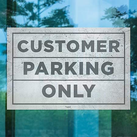 CGSignLab | Само За Паркирање На Клиентите - Основно Сиво Прицврстување На Прозорецот | 36 x24