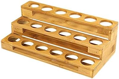 Анкус Бамбус Есенцијално Масло Шише Дисплеј Решетката За Складирање Решетката Покажува Стојат Повеќе Оддел Скала Тип Класификација Кутија За Складирање -