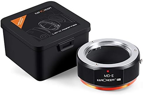 K&F Concept MD до Nex Lens Mount Adapter за Minolta MD MC MONT LENS до Nex E Mount без огледало камери со склоп на лак за лакови за Sony A6000 A6400 A7II A5100 A7 A7RIII