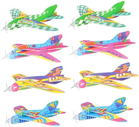 Stobok 12pcs рака фрлајќи пена авион деца летаат играчки авион играчки деца авион играчки едриличар авион пени со авион едриличарски играчки,