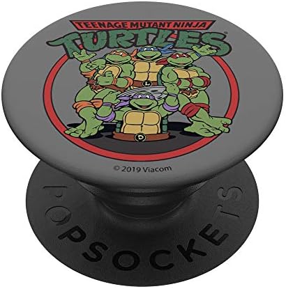 Тинејџерски мутант нинџа желки Класичен канализационен круг лого PopSockets PopGrip: Заменлива зафат за телефони и таблети