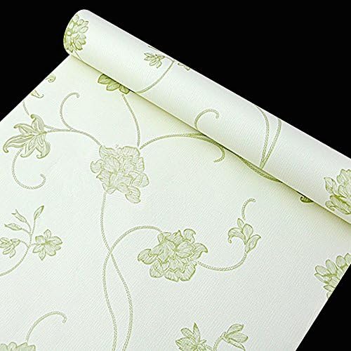 Yifely Green Flower самолепливи PVC полица и фиоки за фиоки, 17,7-инчи за 9,8 метри