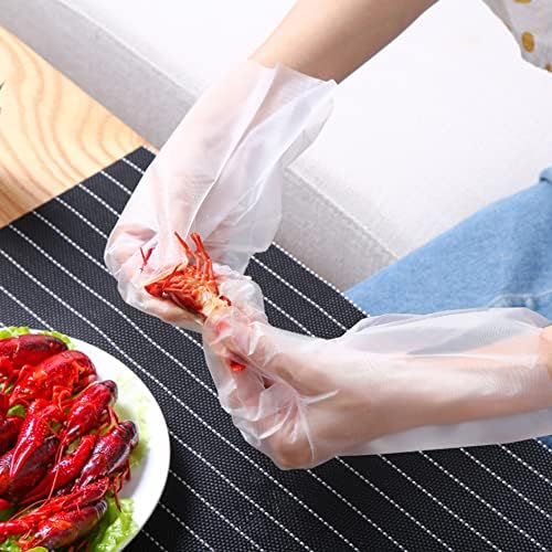 100 задебелени ракавици за еднократна употреба цпе кутија извлекување храна угостителство пластична маска за раце дома транспарентен издржлив