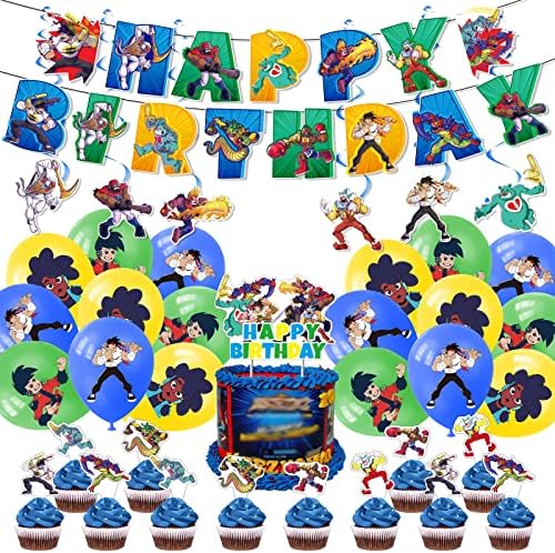 Акедо Крајната Декорација Роденден, Вклучуваат Аркадни Игри Тема Роденден Банер, Торта Врвот, Латекс Балони, Виси Вител, За Акедо