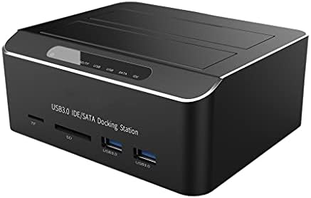 n/DUAL Bay USB 3.0 ДО SATA IDE Надворешен Хард Диск Докинг Станица со 2-Порта Центар Читач На Картички 2.5/3.5 Инчен SATA/IDE HDD