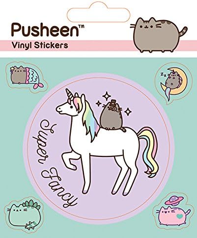 Pusheen налепници со еднорог винил