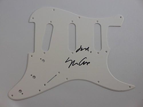 Пластичен оно бенд Јоко Оно потпиша автограмиран Fender Strat Electric Guitar Pickguard loa
