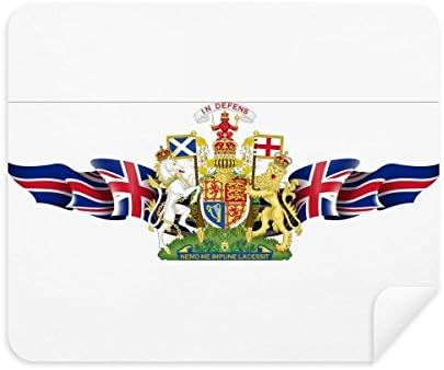Велика Британија Национален Амблем Земја Симбол Чистење Крпа Екран Почиста 2 парчиња Велур Ткаенина
