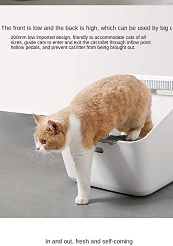 КУТИЈА За Отпадоци ЗА Мачки XLAIQ Електрична Полузатворена Отворена Кутија За Отпадоци За Мачки Против Прскање Пет Тоалетна Тава Производи За Миленичиња