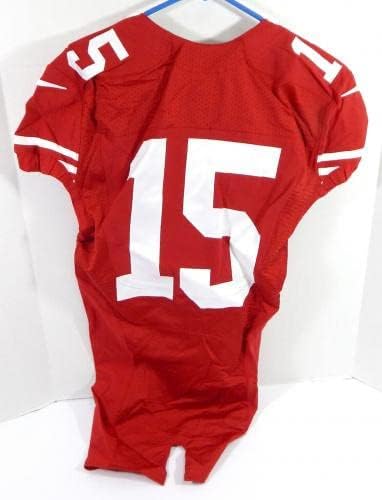 2014 Сан Франциско 49ers Мајкл Crabtree #15 Игра Издадени Црвениот Дрес 38 DP35655-Непотпишан Нфл Игра Користи Дресови