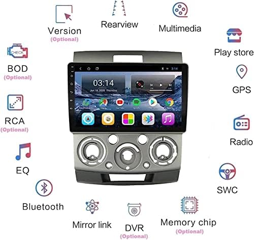 9-Инчен Екран На Допир Андроид 8.1 Авто-СТЕРЕО-ГПС-Навигациска Глава За м. азда БТ50 2006-2010, Bluetooth/Mirror Конекција/FM/RDS/Радио/Обратна Камера
