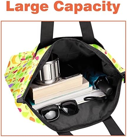 Симпатична Шарена Торбичка Со Патент За Овошје За Жени, Чанта За Работа За Патување Со Изолирана Торба За Ручек
