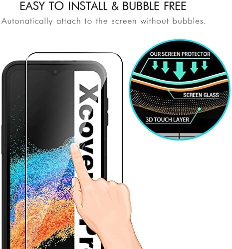 Suttkue За Samsung Galaxy Xcover 6 Pro Заштитник На Екранот калено Стакло flim+Galaxy Xcover 6 pro случај, 9h Цврстина, Анти-Гребење, Случај Пријателски, Анти-Отпечаток Од Прст, Амортизација