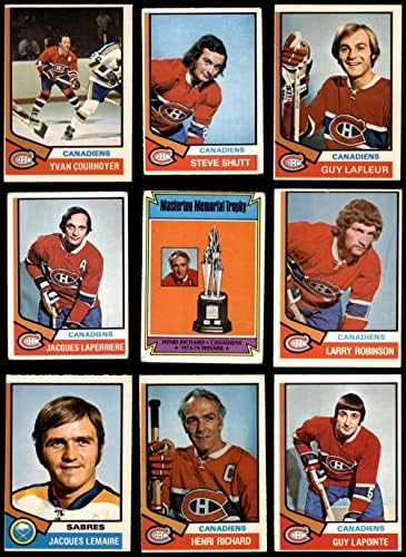 1974-75 O-Pee-Chee Montreal Canadiens во близина на екипата сет Монтреал Канадиенс ВГ+ Канадиенс