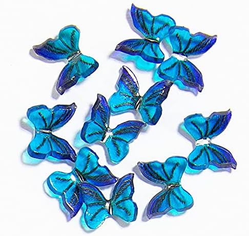 123 нокти 20 парчиња нокти уметност 3Д сјај Пеперутка разнобојна тродимензионална накит за накит за нокти за нокти за нокти 1 торба