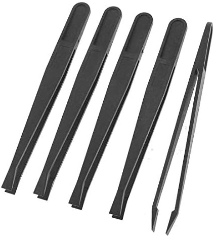 Популарна Рачна Алатка 5x Црна Пластика За Повеќекратна Употреба Антистатички Пинцети Со Должина Од 12 см Професионален дизајн