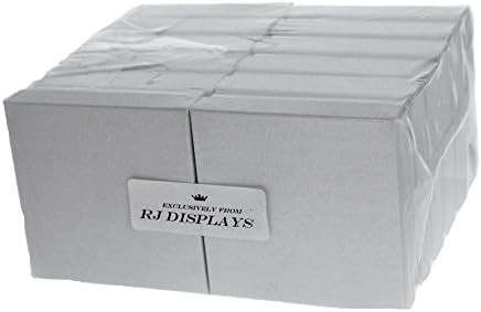 Rj Дисплеи - 20 Пакет Памук Исполнет Вител Бела Боја Накит Подарок И Мало Кутии 3 X 3 X 1 Инч Големина