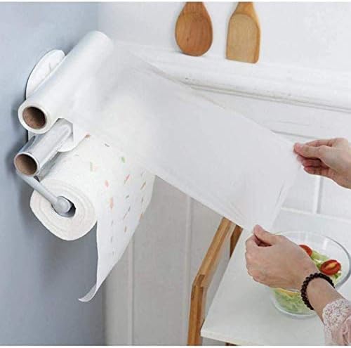 Држач за ролна за тоалетна хартија или пластична решетка за складирање на обвивка направена од пластика со wallид монтирана за додатоци за кујна за бања