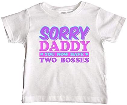 Симпатични детски кошули и бебешки каросерии тато има два шефови сега кошули на Ројалти 6-9 месеци, бело