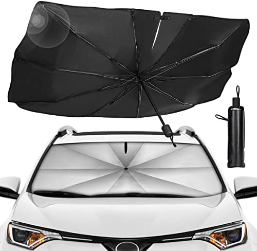 Седан SUV автомобил Сонце сенка за ветробрански УВ зраци и заштитник на визир на топлина, Отворен отвор на работ на велкро, чадор