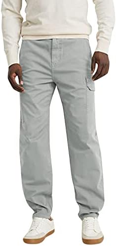 Панталони Sgaogew за мажи Спорт машки памук мода обична цврста еластична половината комбинезони панталони панталони за одење панталони