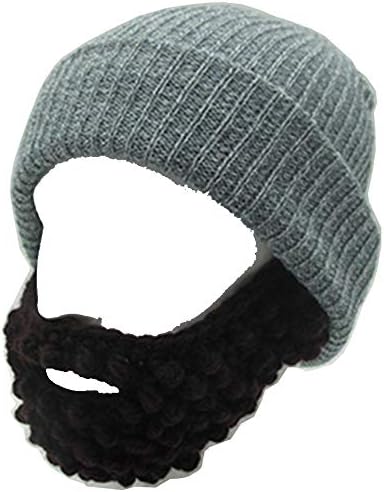 Yekeyi unisex wacky брада капа плетена смешна маска за ветерници за ветрот за Ноќта на вештерките